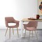 Armen Living Gigi Pink Velvet Dining Room Chair with Gold Metal Legs, PK2 LCGICHPINK - alternate 3